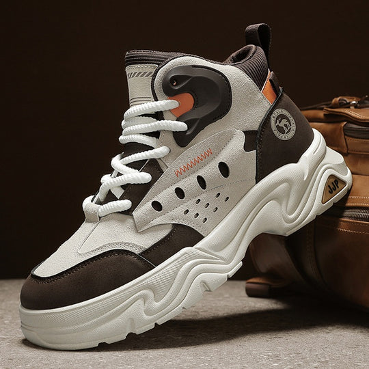 Damen Modische High-Top Sneakers mit stabiler Sohle und dämpfendem Innenmaterial EB