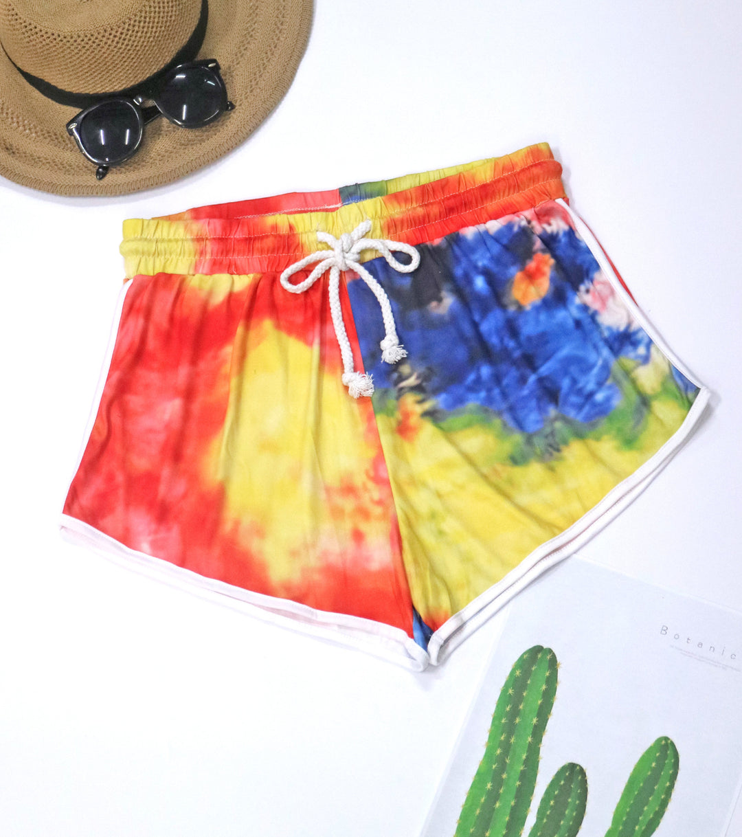 Damen lässige Badeshorts mit kreativem Farbverlauf EB