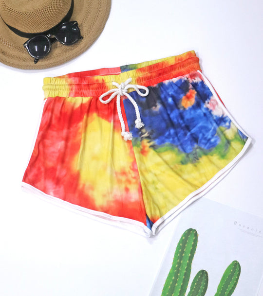 Damen lässige Badeshorts mit kreativem Farbverlauf EB