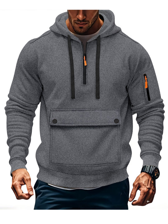 Herren lässige Kapuzenpullover mit praktischen Taschen EB
