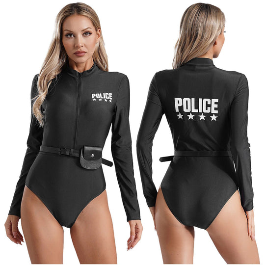 Damen Polizei-Kostüm mit figurbetontem Schnitt und praktischen Zubehör R&B