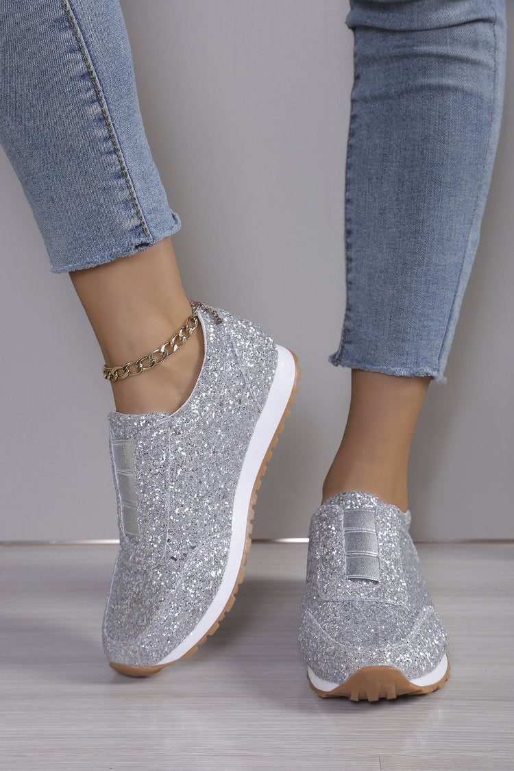 Damen Glitzernde Slip-On Sneakers EB