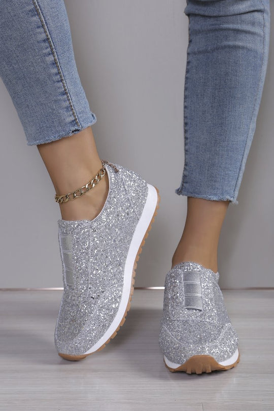 Damen Glitzernde Slip-On Sneakers EB