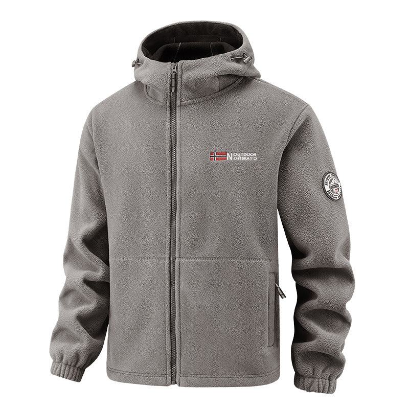 Herren Thermo-Fleece-Set mit Kapuzenjacke, Sherpa-gefüttert und elastischer Jogginghose EB