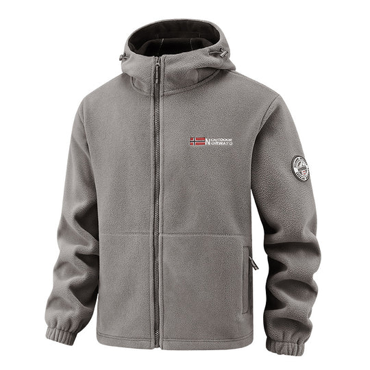 Herren Thermo-Fleece-Set mit Kapuzenjacke, Sherpa-gefüttert und elastischer Jogginghose EB