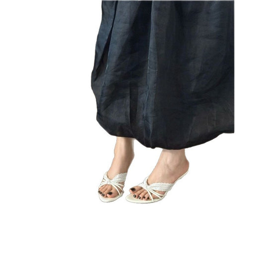 Damen schicke Slingback Sandalen mit zierlichem Riemendesign EB