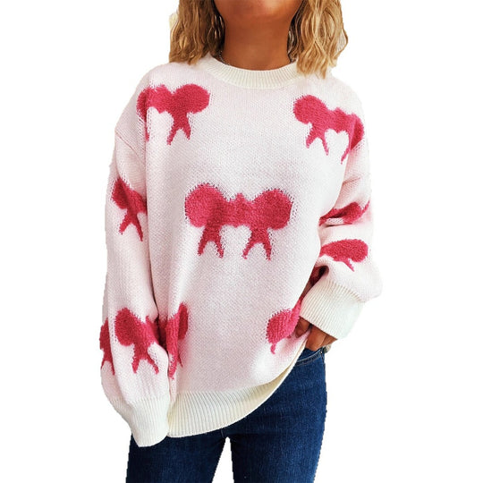 Damen Pullover mit verspieltem Motiv und lässigem Schnitt EB