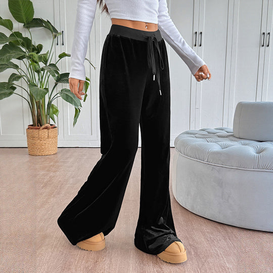 Damen Elegante und bequeme Velour Hosen EB