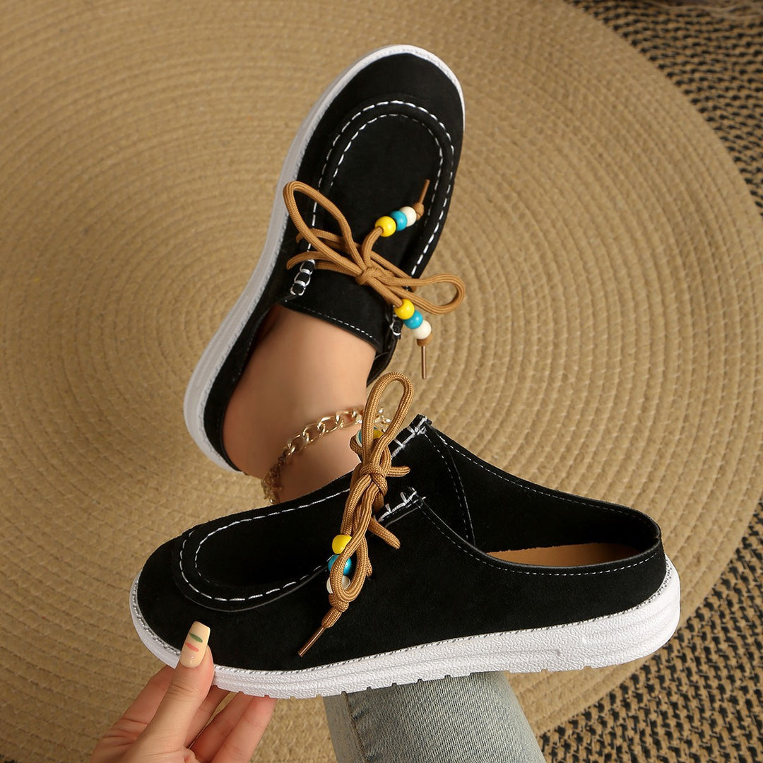 Damen Bequeme Clogs mit modischem Schnitt und dekorativem Riemendesign EB