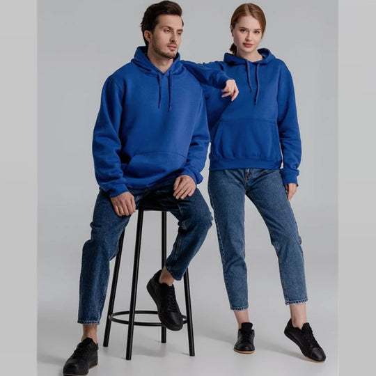 Unisex nan minimalistischer Heavyweight Kapuzenpullover aus French‑Terry mit verdeckter Kängurutasche und schmaler Silhouette EB