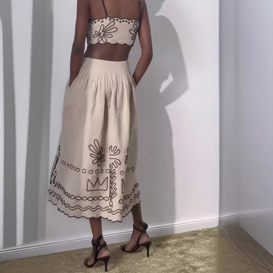 Damen Kleid mit raffiniertem Blumenmotiv und lockerer Passform EB