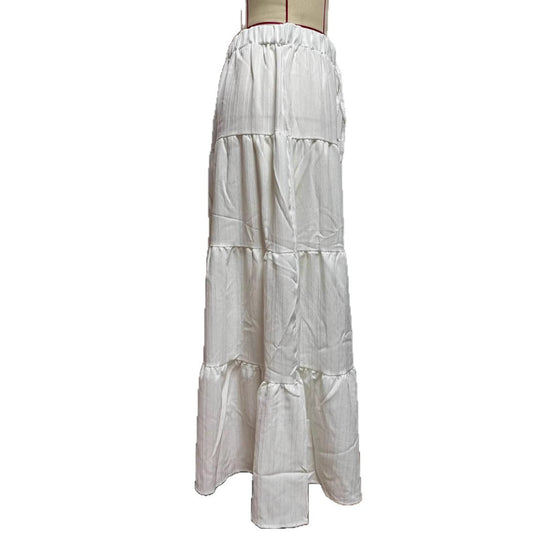 Damen Maxi-Rock mit lässigem Volant-Design und elastischem Bund EB