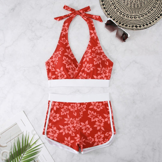 Damen Schwimmanzug mit modischen Blumenmustern EB