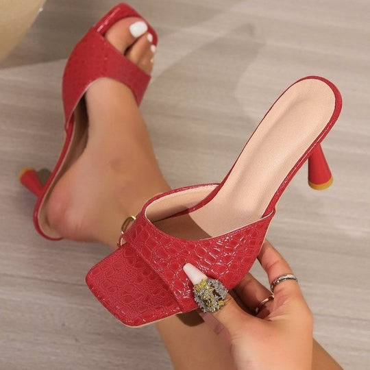 Damen High Heel Sandalen mit stilvollen Verzierung EB