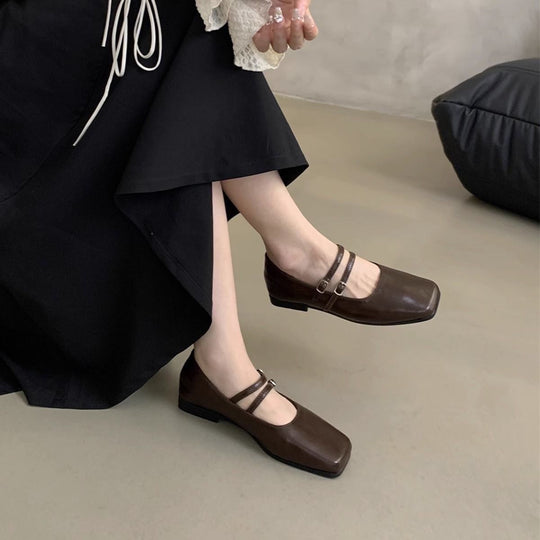 Damen modische Ballerinas mit funkelndem Riemchendesign EB