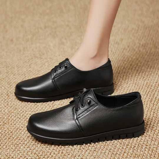 Damen Schnürschuhe mit robustem Blockabsatz und eleganter Oberflächenstruktur EB