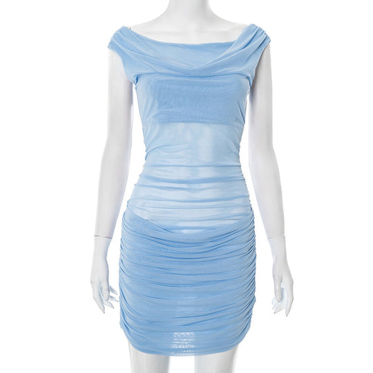 Damen Figurumspielendes Minikleid mit raffinierten Rüschendetails EB