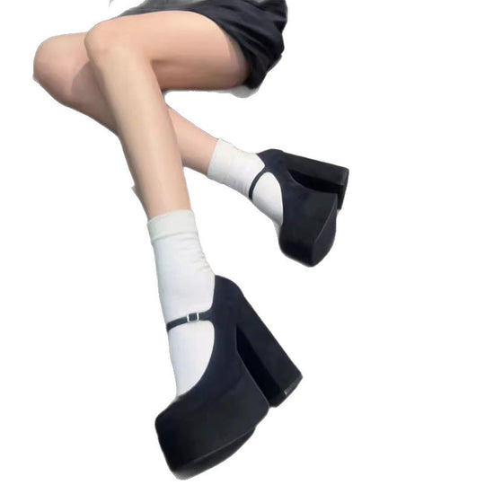 Damen Plateau High Heels mit verstellbarem Riemchen EB