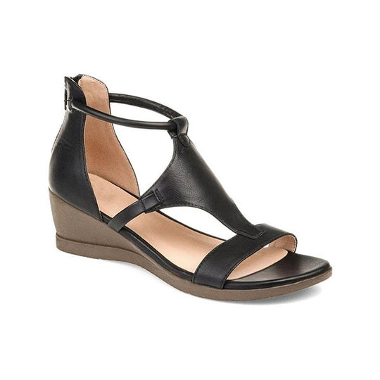 Damen Wedge-Sandaletten mit flexiblem Riemendesign und anatomischer Fußbettung EB