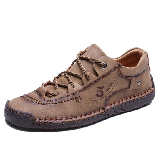 Damen bequeme Freizeitschuhe aus hochwertigem Leder mit rutschfester Sohle EB