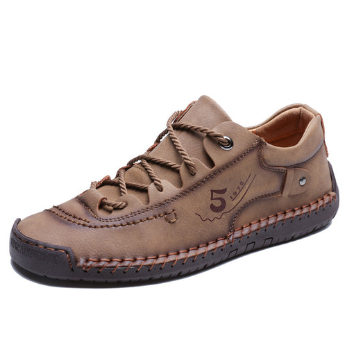 Damen bequeme Freizeitschuhe aus hochwertigem Leder mit rutschfester Sohle EB