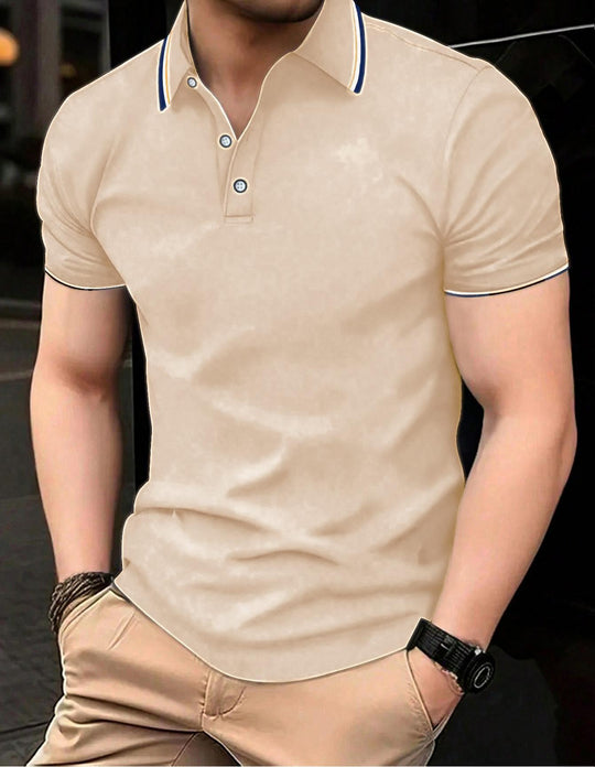 Herren Poloshirt mit modernem Kragen und sportlichem Schnitt EB