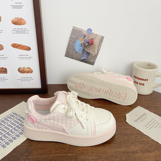 Damen Sneakers mit verspielten Karomustern und dämpfender Sohle EB