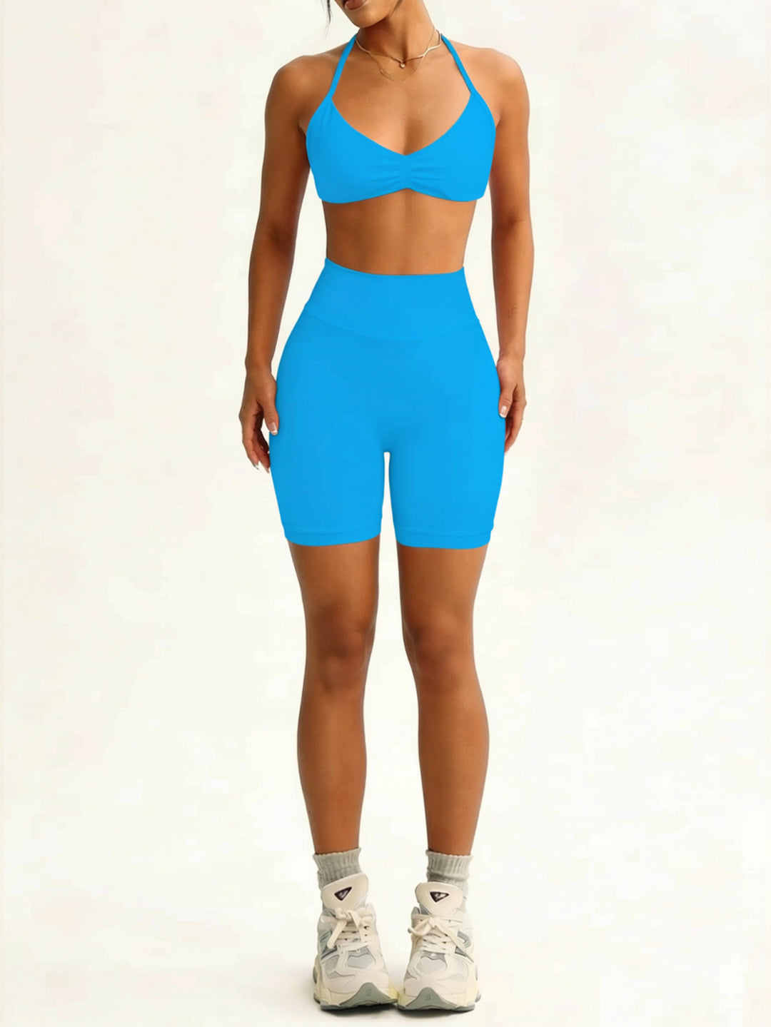 Damen Sportliches Bikini-Set mit hochelastischem Material und verstellbaren Trägern EB