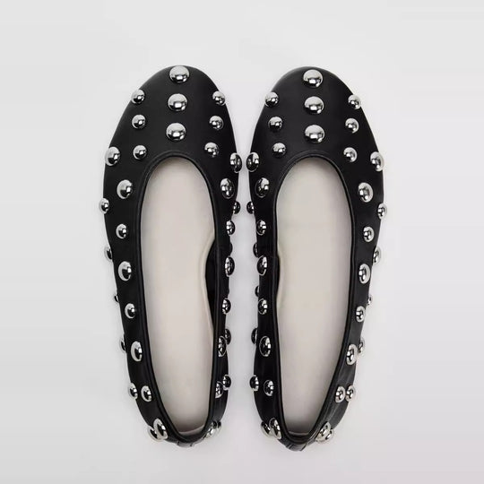 Damen Ballerinas mit modischen Metallakzenten EB
