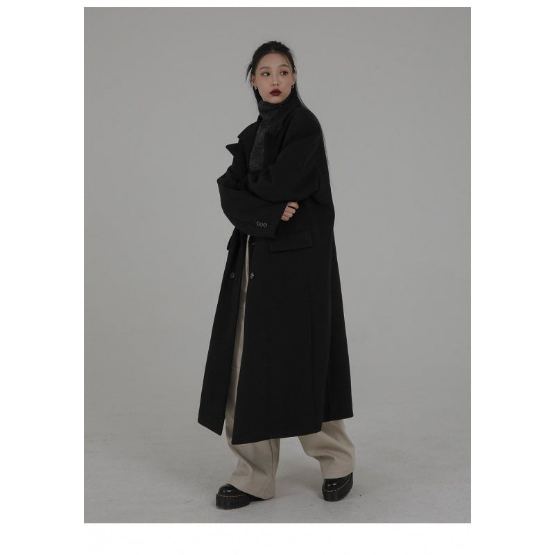 EB | eine makellose essentielle schwarze Trenchcoat - klassische gerade Trenchcoat für Damen