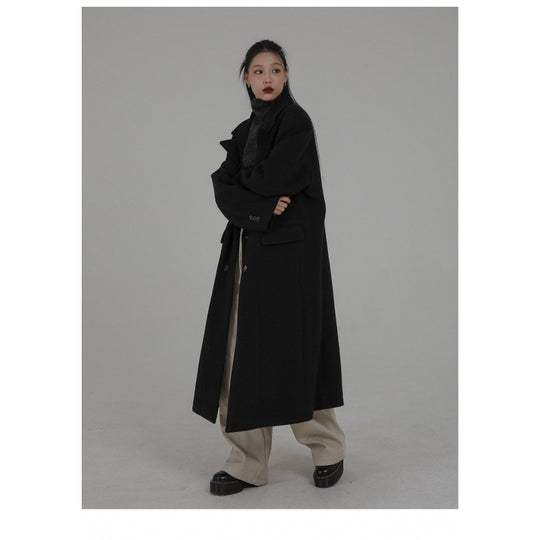 EB | eine makellose essentielle schwarze Trenchcoat - klassische gerade Trenchcoat für Damen