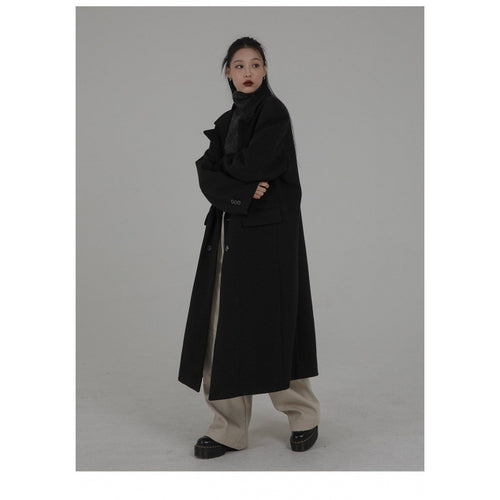EB | eine makellose essentielle schwarze Trenchcoat - klassische gerade Trenchcoat für Damen