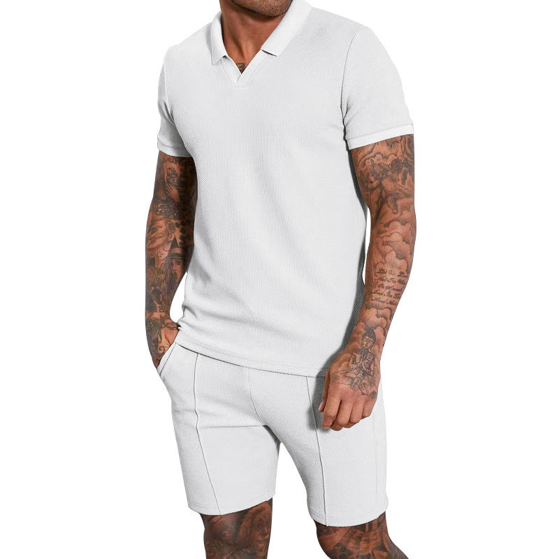 Herren Kurzarm Polohemd mit sportlichem Schnitt und Bundshorts EB