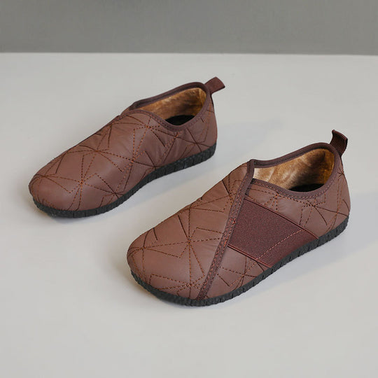 Damen Hausschuhe mit isolierendem Fleece-Innenfutter und rutschfester Sohle EB
