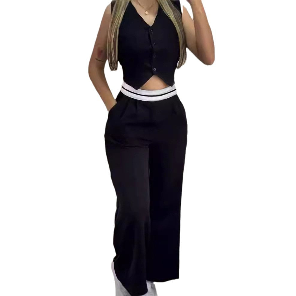 Damen Zweiteiliges Set mit tailliertem Blazer und schicker Hose EB