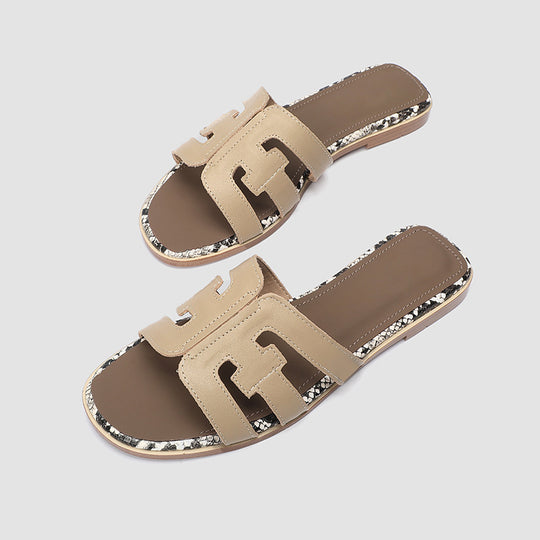 Damen modische Slides mit eleganten Akzenten EB