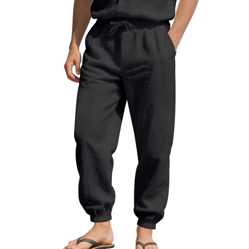 Herren Bequeme Alltagshose mit elastischem Bund und Taschen EB