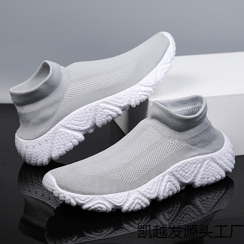 Damen Sportliche Knit Slip-On Sneakers mit rutschfester Sohle EB