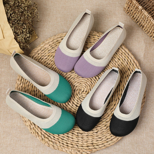 Damen Komfortable Ballerinas mit atmungsaktivem Obermaterial EB