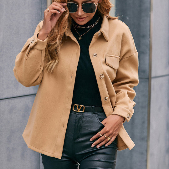 Damen Oversized-Fleecejacke mit praktischen Taschen und modischem Schnitt EB