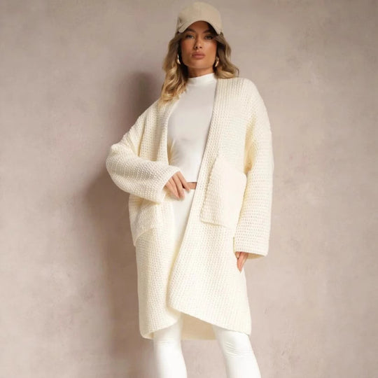 Damen Grobstrickjacke mit lässigem Schnitt und praktischen Taschen EB
