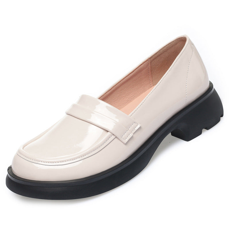 Damen Modische Slipper mit glänzender Oberfläche und blockiertem Absatz EB