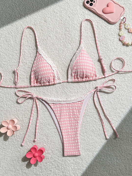 Damen Triangel-Bikini mit verspielt elegantem Design EB