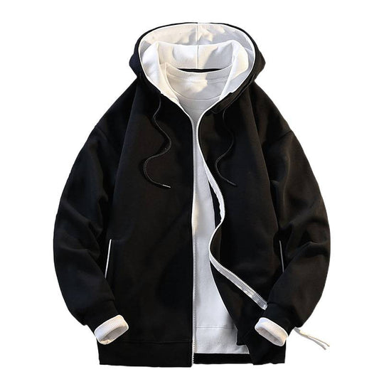 Herren modische Kapuzenjacke mit kontrastierenden Details EB