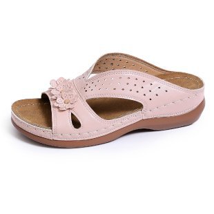 Damen Komfortable Clogs mit floralem Cut-Out-Design EB