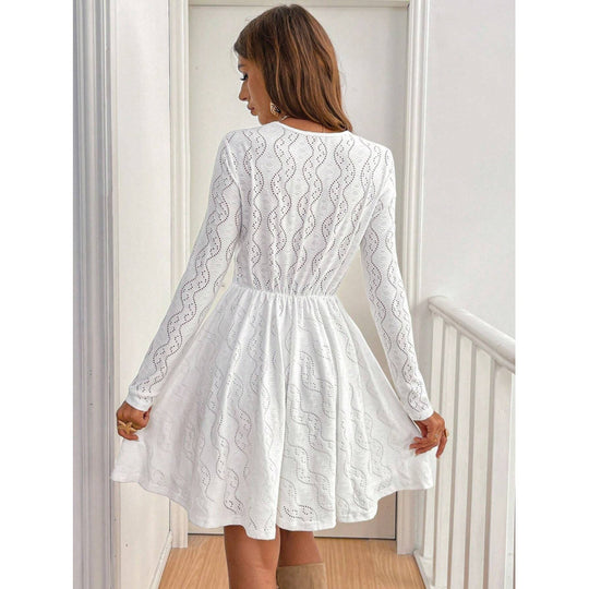 Damen Freizeitkleid mit dekorativer Spitzenverzierung EB
