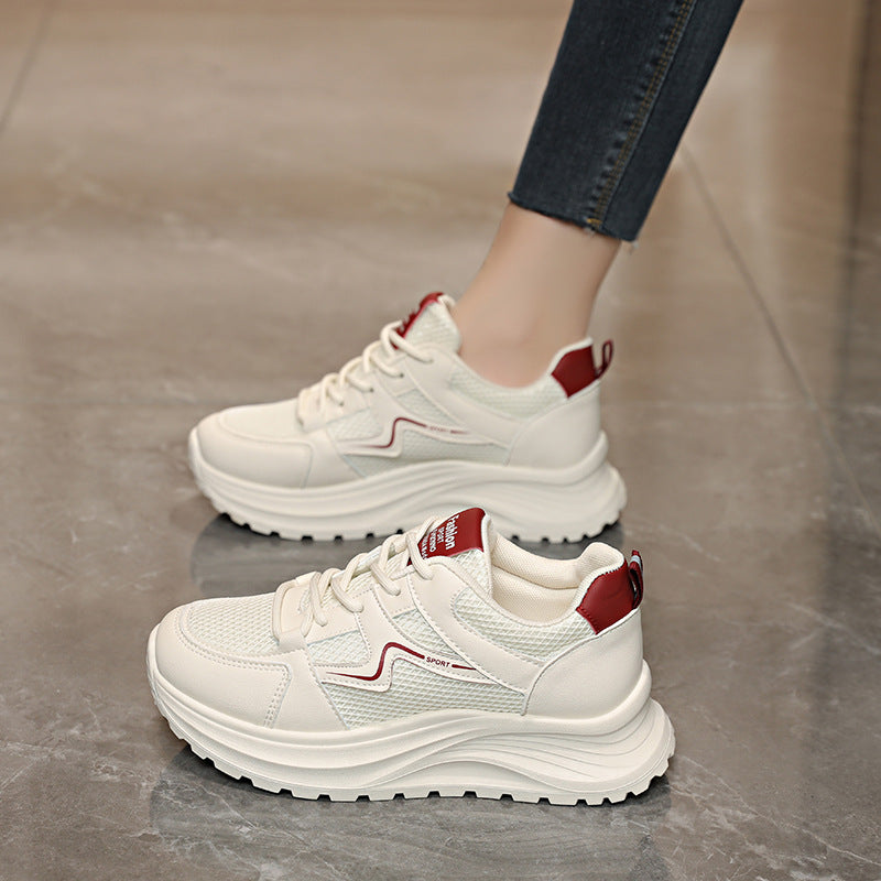 Damen Sportliche Sneakers mit atmungsaktiver Mesh-Oberfläche und dämpfender Laufsohle EB