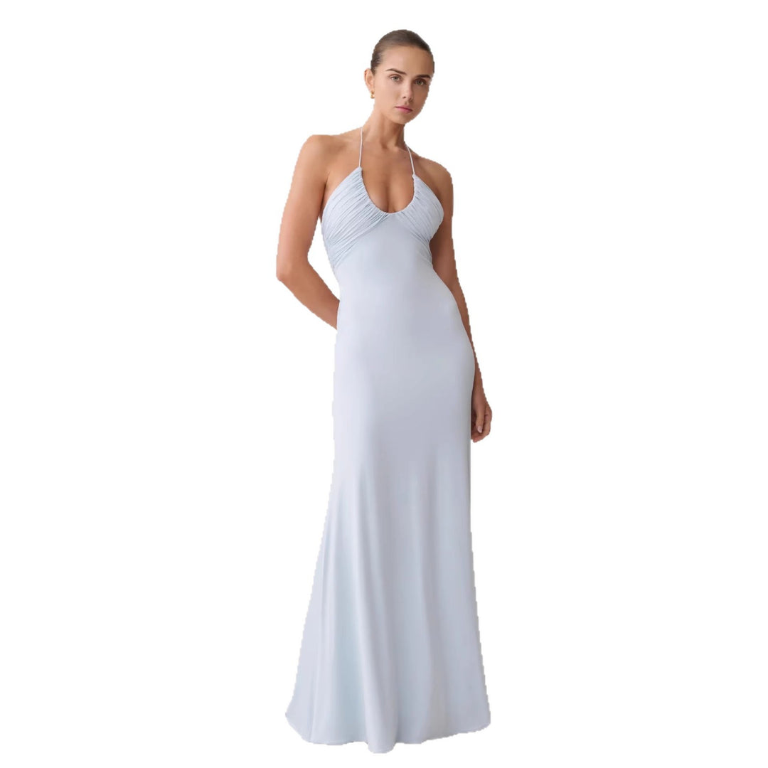 Damen Maxikleid mit raffinierter Drapierung EB