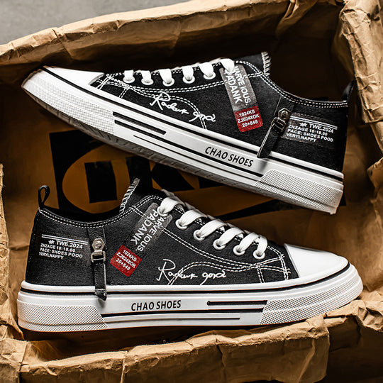 Damen lässige Sneakers aus strapazierfähigem Canvas mit modernem Design EB