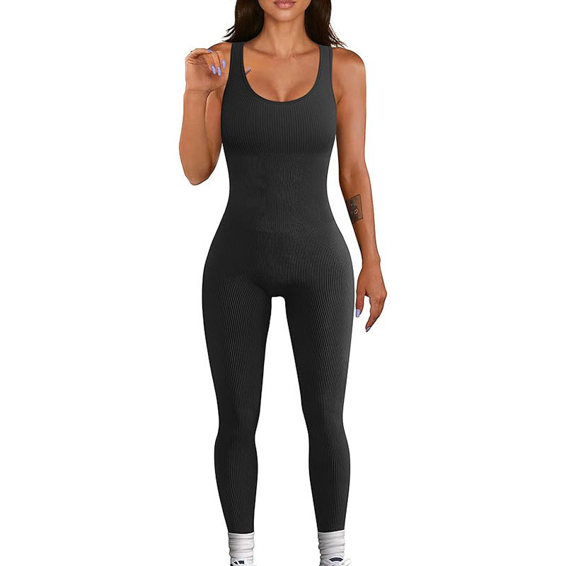 Damen Sportanzug mit figurbetonendem Rippendesign EB